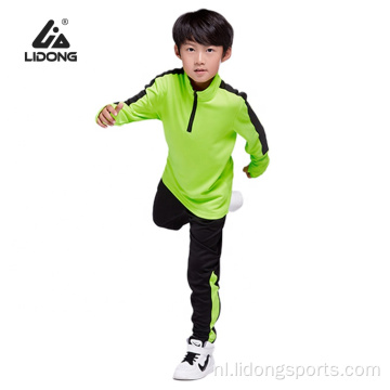 Nieuw ontwerp aangepaste Fottball Tracksuits Kids voetbaltrainingspakken